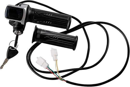 TDPRO 24V media torsión empuñaduras de acelerador eléctrico bloqueo de llave indicador de poder E-Bike Scooter