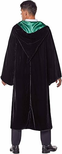 Miniatura 4 de Spirit Halloween Bata de Slytherin de Harry Potter para adultos, con licencia oficial, disfraz de Harry Potter, traje de mago