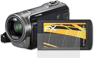 atFoliX Screen Protector compatible with Panasonic HC-V500 Screen Protection Film, anti-reflective and shock-absorbing FX Protector Film (3X)