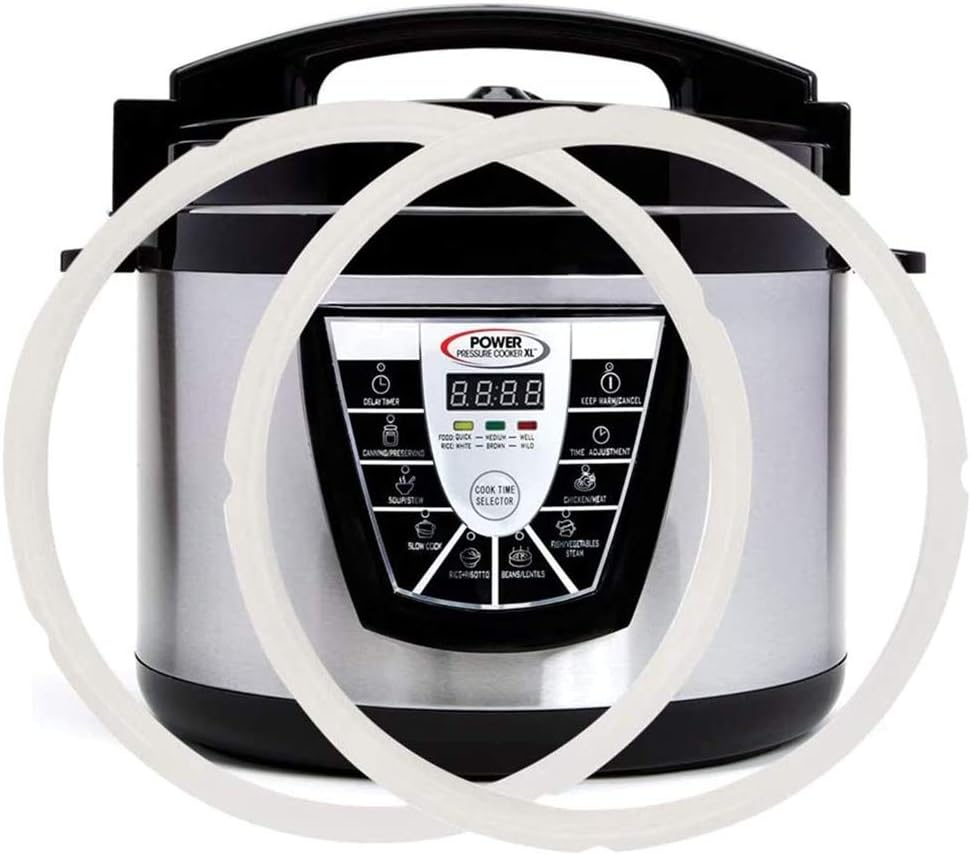 Original Sealing Ring for 10 Qt Power Pressure Cooker - Replacement Silicone Gasket Seal Rings for 10 Quart Power Cooker XL, PPC790, PPC773, and WAL4 Accessories Parts 2-Pack