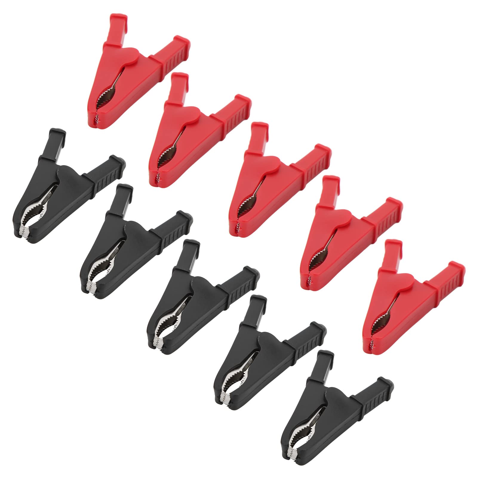 MEKOTRIN Set of 10PCS Alligator Clips Electrical, Insulated Heavy Duty Battery Charger Clamps for Cars Trucks Boats, 30A 1000V Electrical Test Good, Wire Alligator Clips, Power Test Accessories