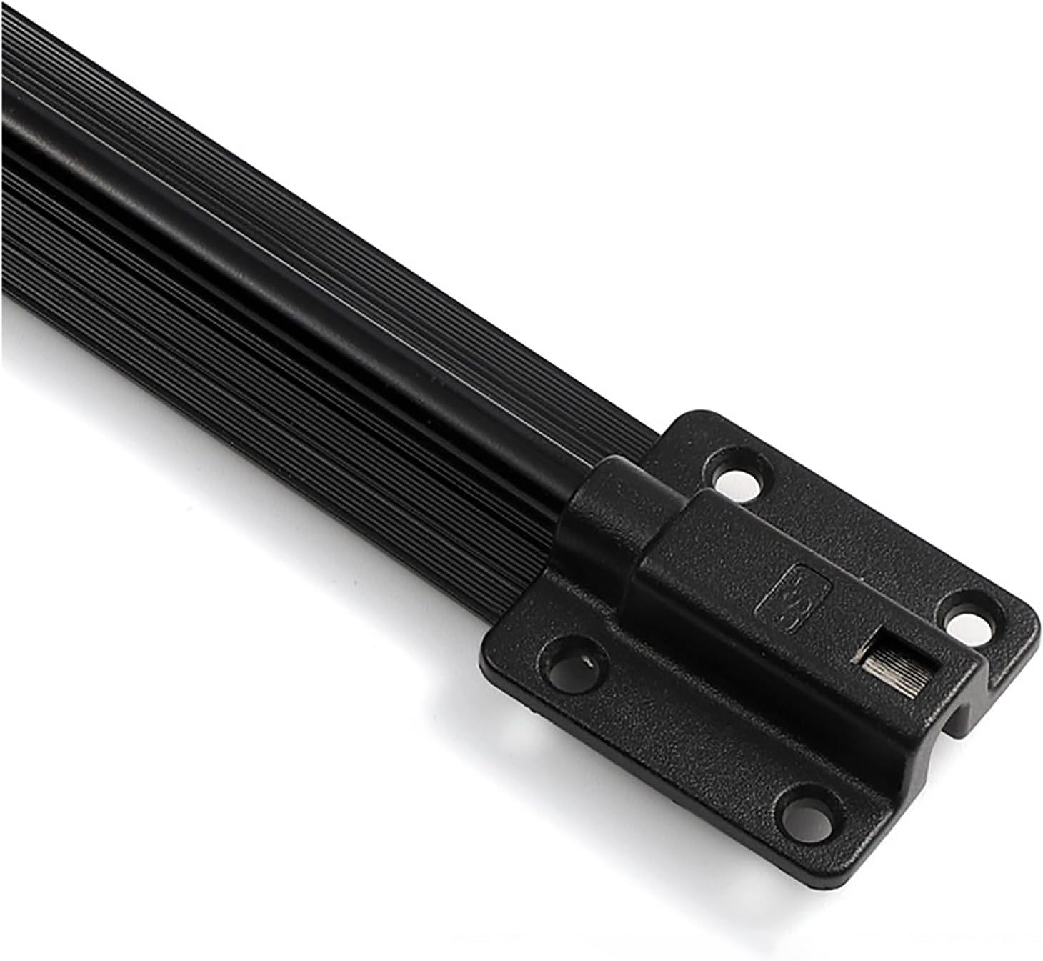Surface Mount Retrofit Warped Closet Door Straightener, No Need Slotting, 78 3/4" Length Cuttable(4-Piece Black)