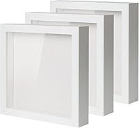 Vista 48 de Muzilife Marco de Fotos Shadow Box de 11x14 pulgadas con Tablero de Lino - Madera Profunda y Vidrio Templado, Estuche Rústico de Exhibición Listo