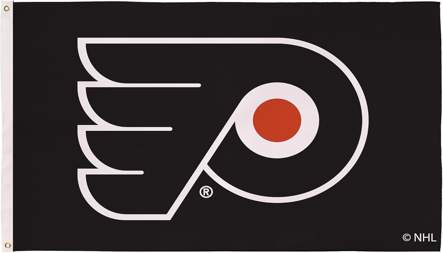 Team Sports America NHL Philadelphia Flyers 3' x 5' Outdoor Durable Flag with Grommets, Heavy Duty Flag & Banner for Outdoor Garden Patio, Indoor Wall Decor, Works with Flag Poles for Outside House