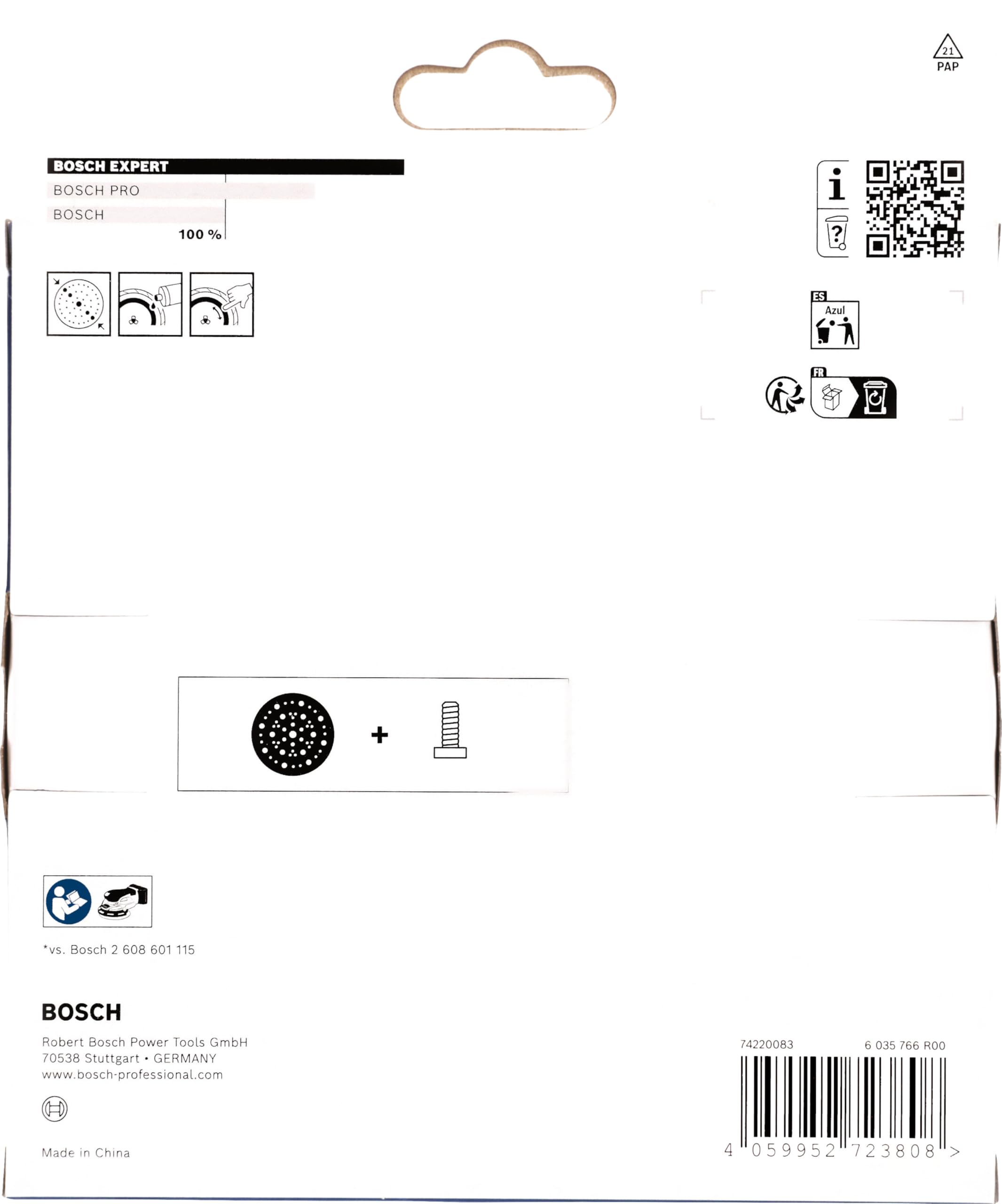 Bosch 1x Platorello multiforo EXPERT per levigatrici rotoorbitali, 150 mm, morbido (Ø 150 mm, Morbido, Professional Accessorio levigatrice rotoorbitale)