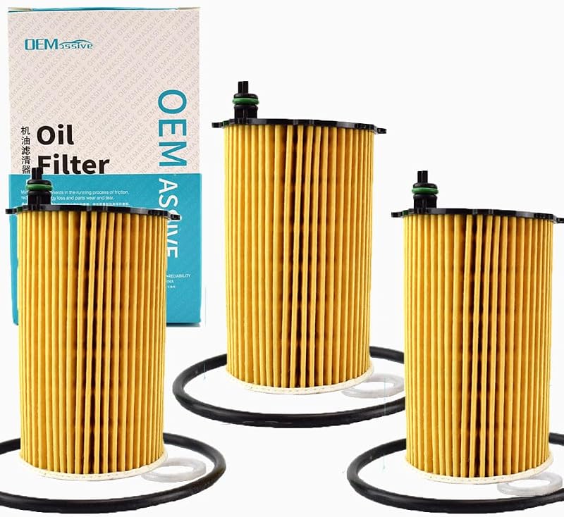 Filtro de óleo do motor OEMASSIVE 26320-3CAA0 para Hyundai e Kia – 3 unidades