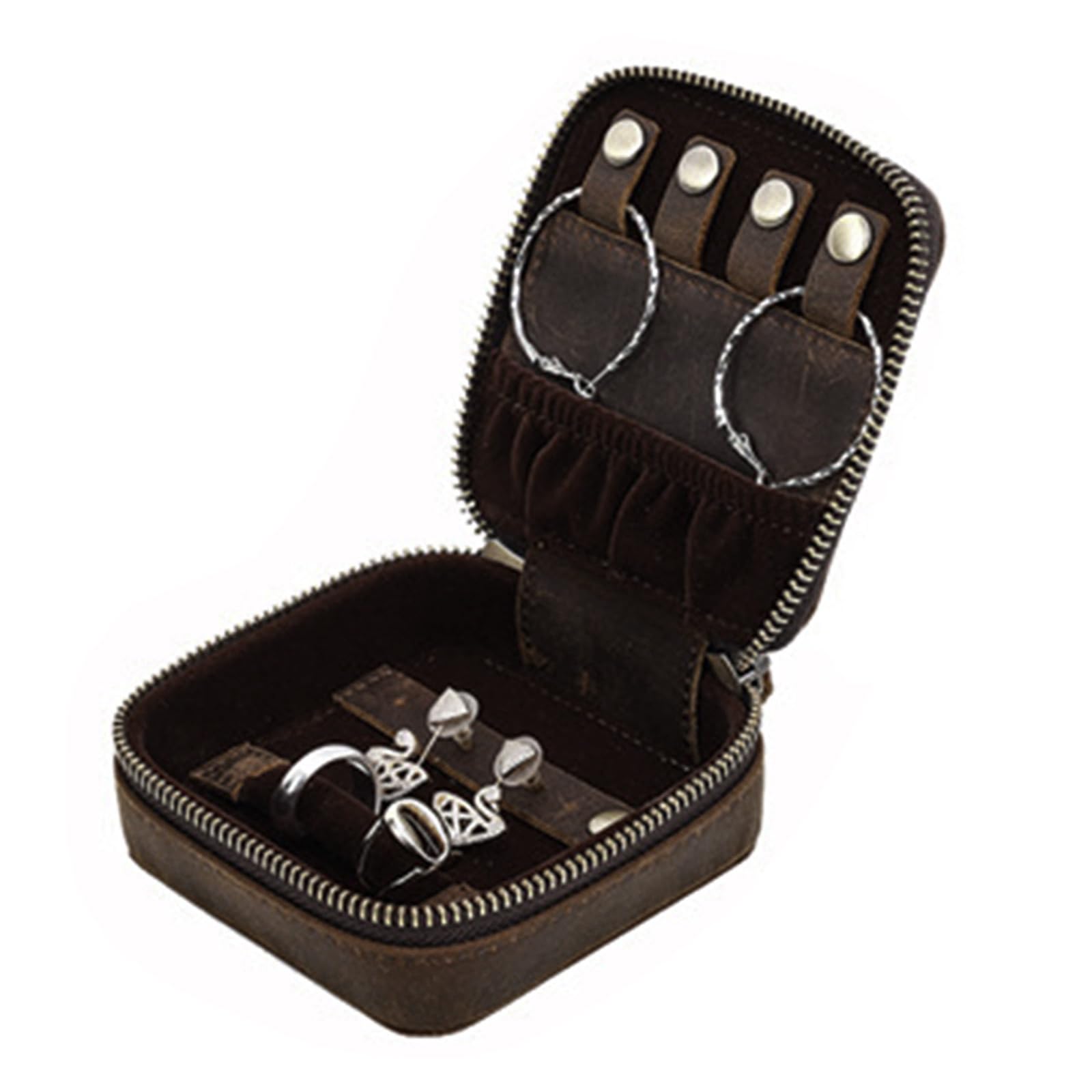 Pelle bovina Scatola di Orologio Portatile Gioielli Custodia Da Viaggio Per Gli Uomini Donne Accessori Dei Monili Caso di Visualizzazione Regali Per Mar