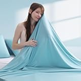 Elegear Cooling Blankets for Hot Sleeper Twin, Arc-Chill 3.0 Cool Fiber with Silver Ion for Sensitive Skin, Ultra Lightweight Breathable Summer Cold Blanket for Home Bed Couch Office Camping, Blue