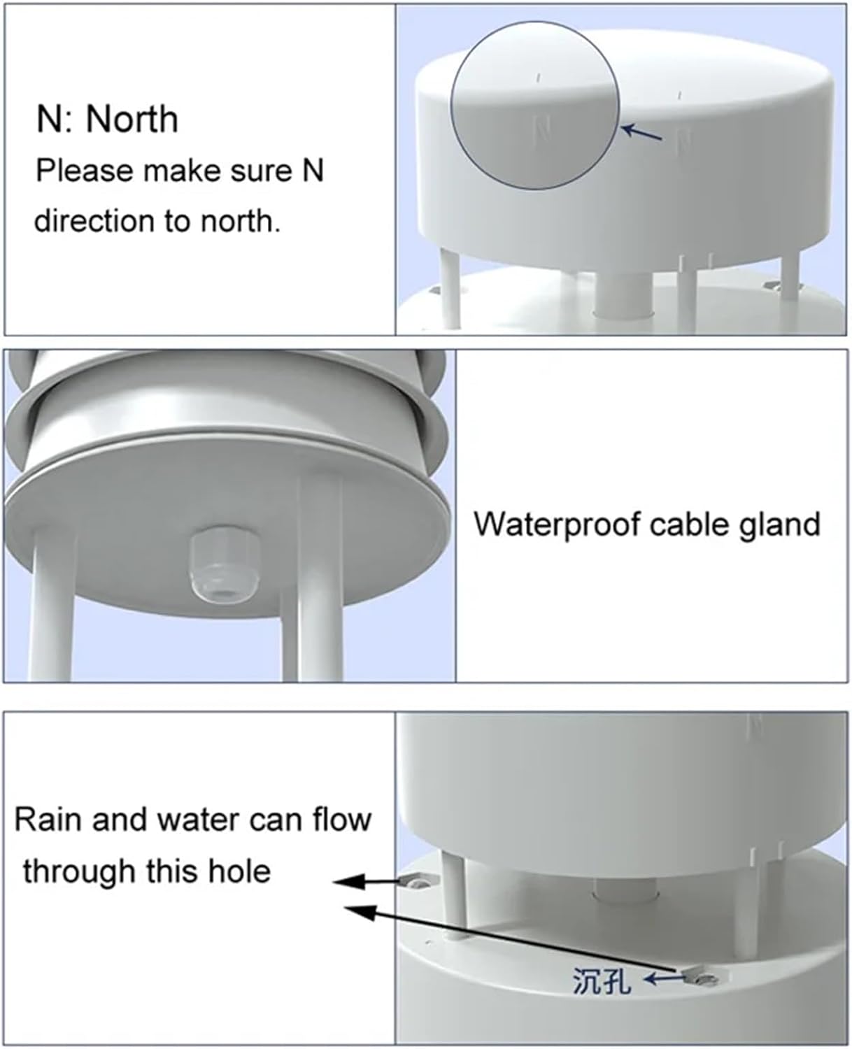 Ultrasonic Wind Speed and Direction Sensor Weather Station RS485 4-20mA 0-10V Wind Sensor Transmitter Ultrasonic Anemometer(0-5V Output)