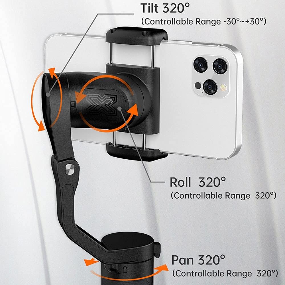 hohem iSteady X2-3-Axis Smartphone Gimbal Stabilizer for iPhone 12 11 Pro Max for Samsung S20 for Vlog YouTube Live Video Record Handheld Folded gimbla stabilizer