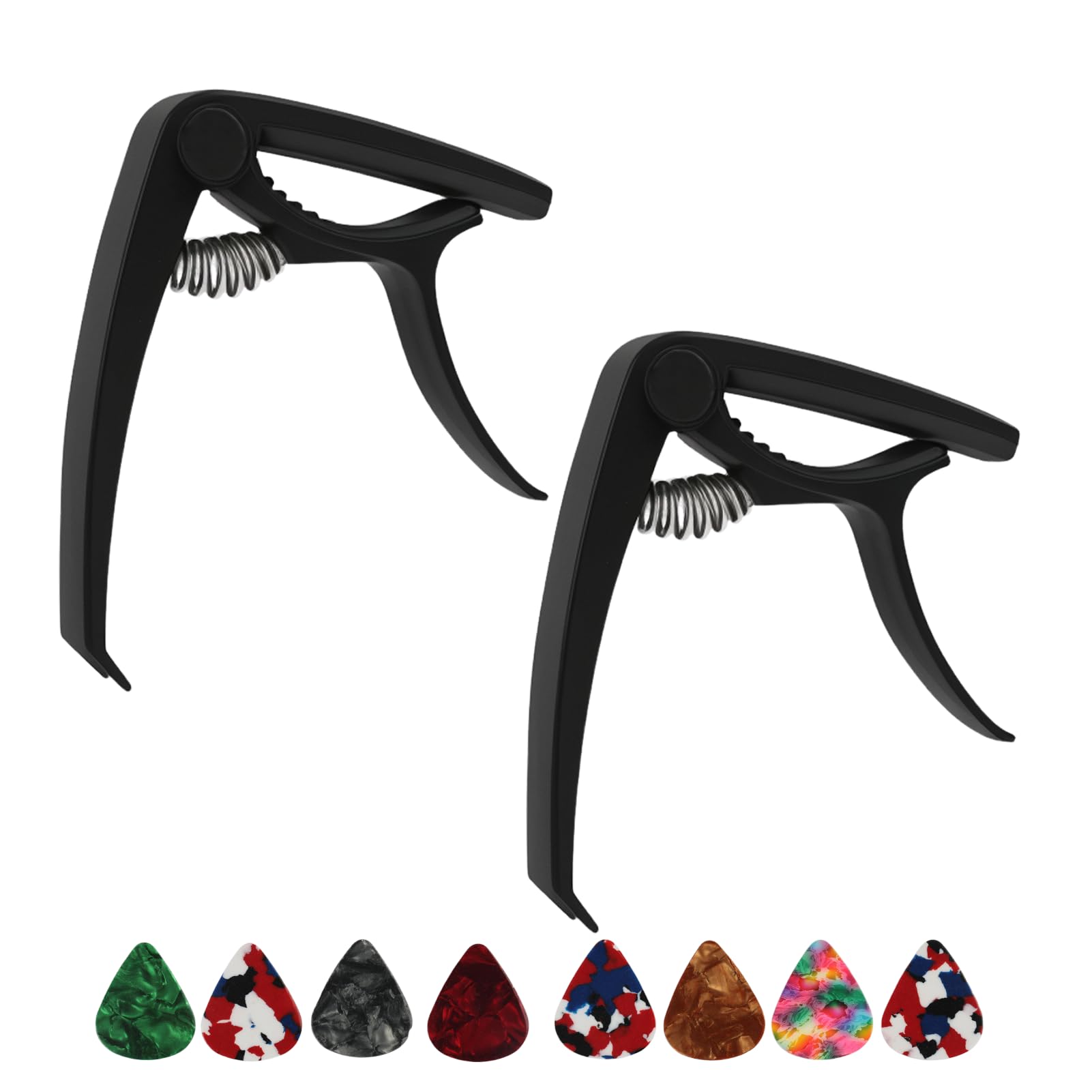 10PCS Capodastre Guitare, Capo Guitare En Alliage Pour Guitare Acoustique Et Electrique, Capo G-uitare Polyvalent Avec Mediator G-uitare Accessoire Capodastre Pour Instruments A Cordes