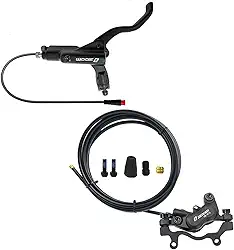 BUCKLOS Conjunto De Freio A Disco Hidráulico Para E-Bike Zoom Hb876E, 2 Pinos, 4 Pistões, Desligamento Elétrico, Dianteiro Esquerdo, 1100 Mm, Traseiro Direito, 1850 Alavanca Liga Alumínio Com Adapta