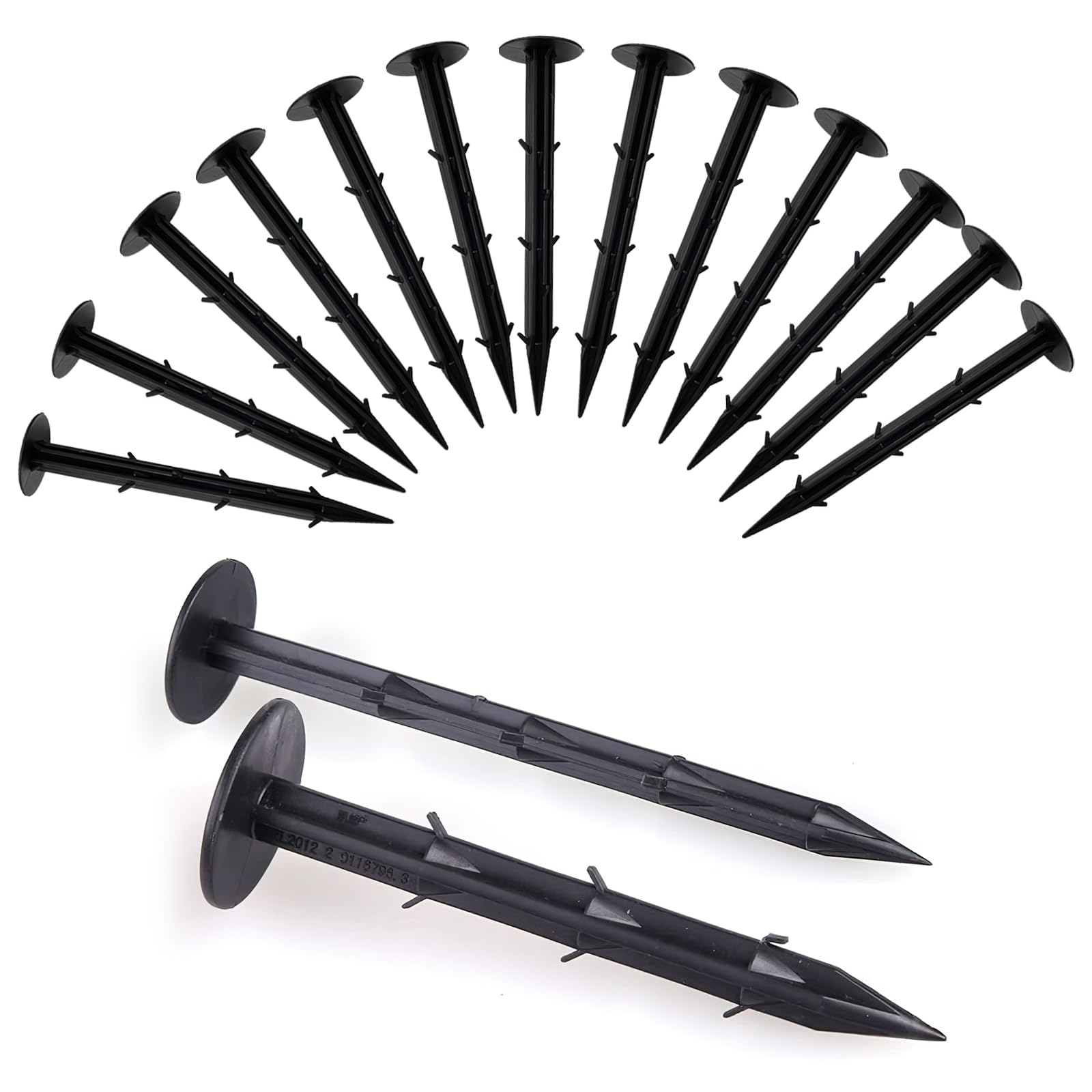 100 Pcs Garden Pegs,Plastic Hook Ground Control Fabric Securing Pegs,Durable Heavy Duty Weed Membrane Pegs, Control Landscape Fabric Anchor Nails Tarpaulin for Plant Protection Ground cover Tent