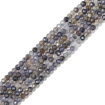 BEADIA Natural Black QuartzRutilated Beads 4x2mm 120pcs Faceted Rondelle Loose Semi Gemstone Beads for Jewelry Making Design