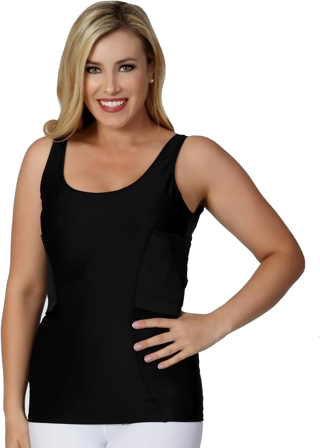 Insta Slim Womens Concealment Compression Scoop Tank w/Holster for Daily Training Home Defense WGT038