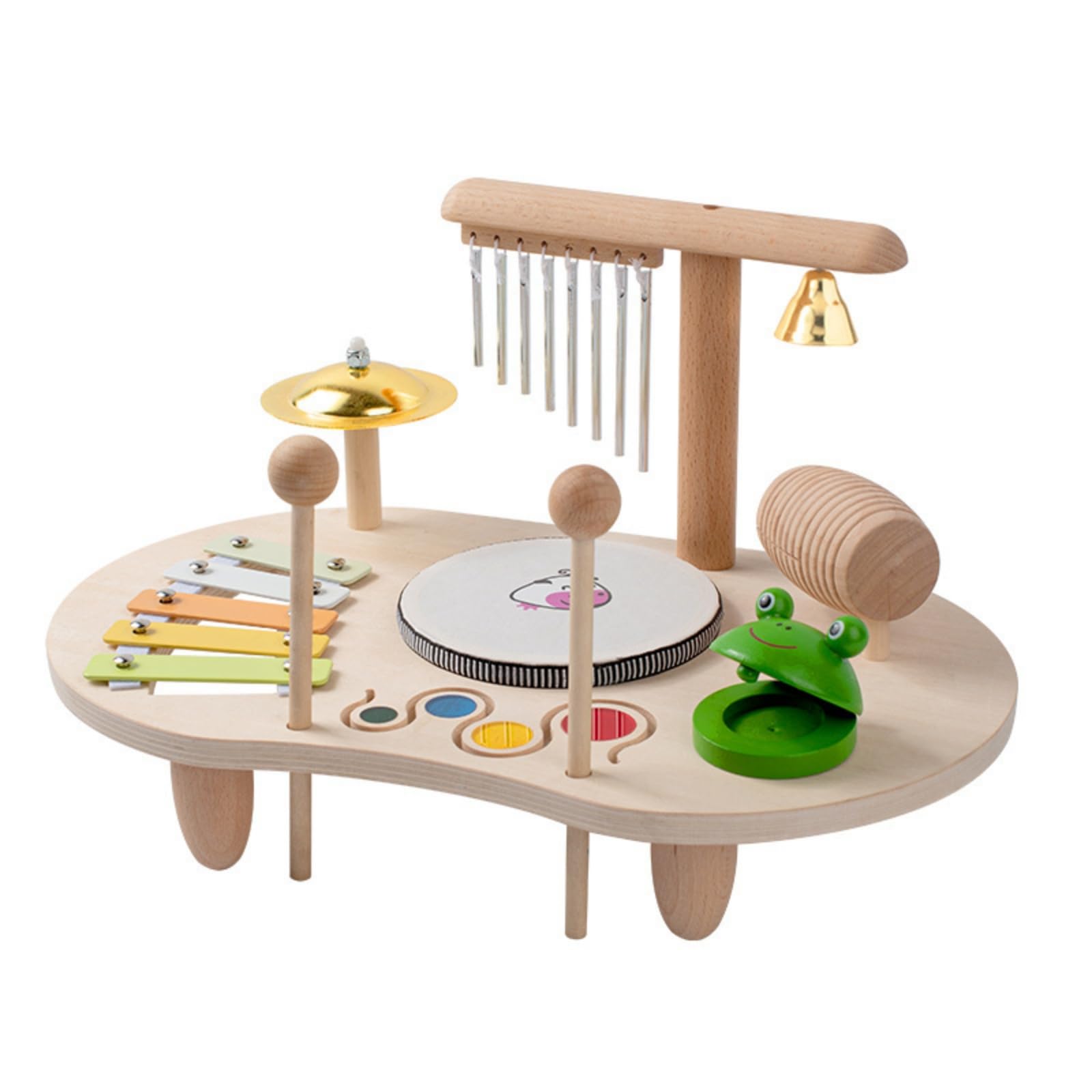 con Baquetas Estimulación Sensorial Juguete Musical Madera Mesa Actividades Musical para Niños