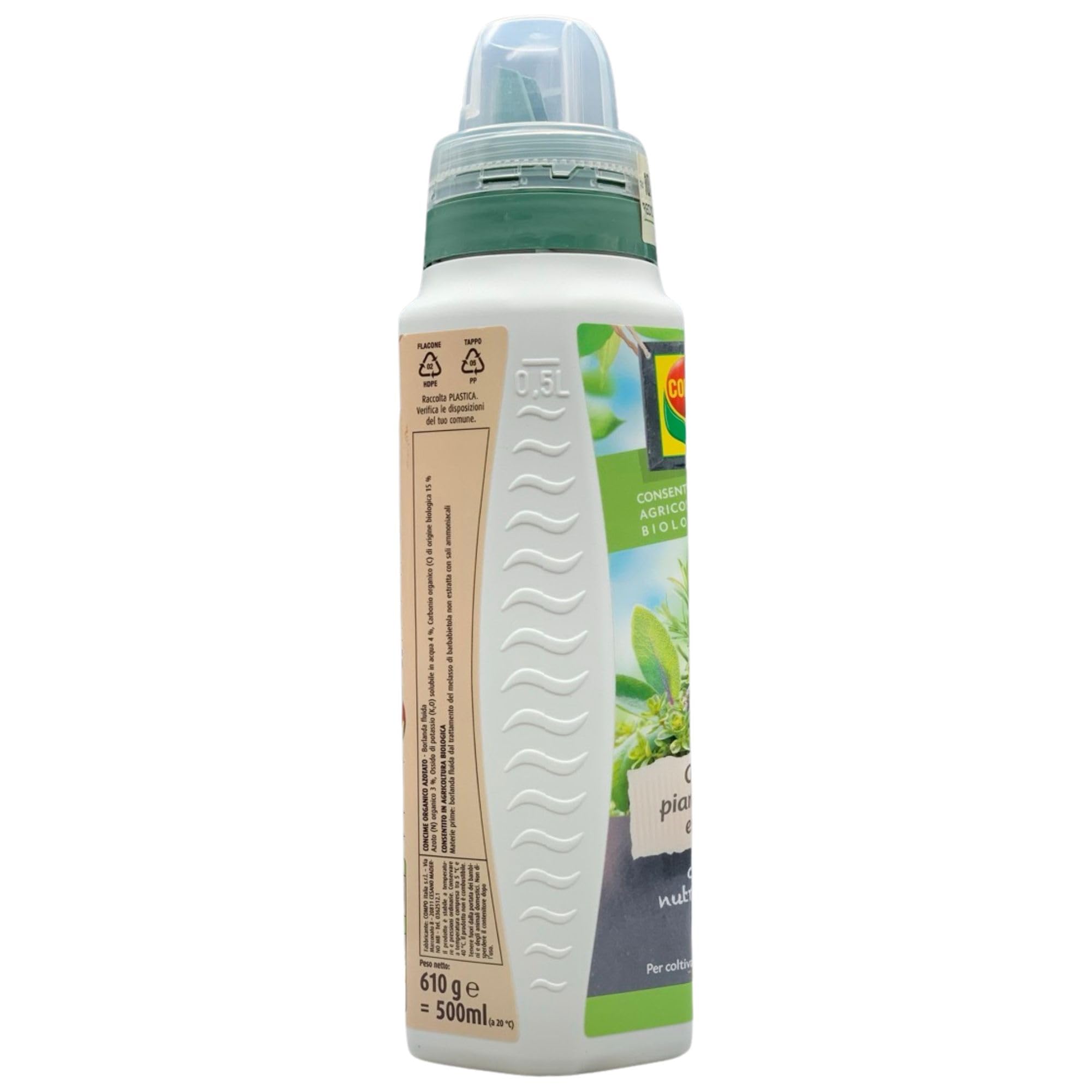 SET: 4x Concime Per PIANTE AROMATICHE E PEPERONCINI, Con Sostanze Nutritive Di Origine Naturale 500ml + 100pz Guanti HDPE Monouso