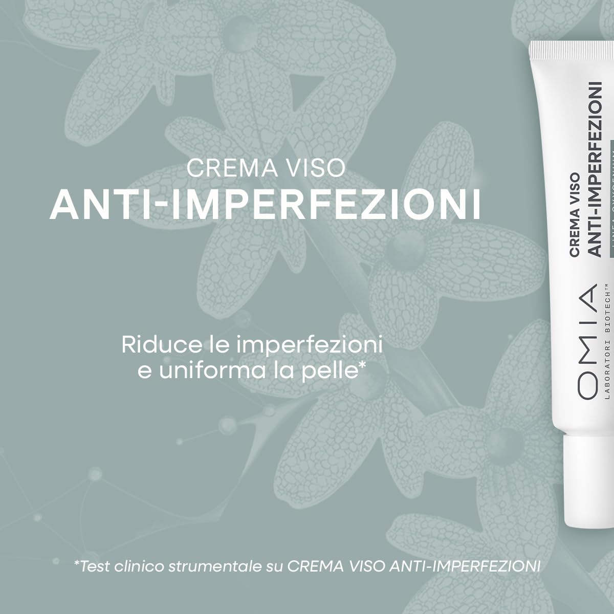 Omia Oxygenium, Crema Viso Anti-Imperfezioni per Pelli Miste, Regolarizza il Sebo e i Pori Dilatati, Uniforma e Opacizza la Pelle, Formula Vegana, 40 ml
