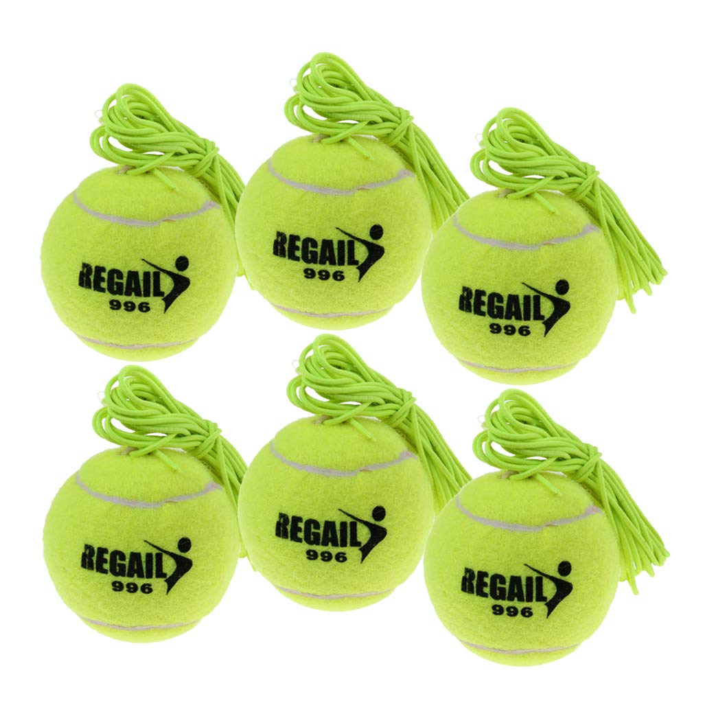 Palline di Ricambio per Allenamento Da 6 Pezzi per Allenatore di Tennis Cavo Elastico