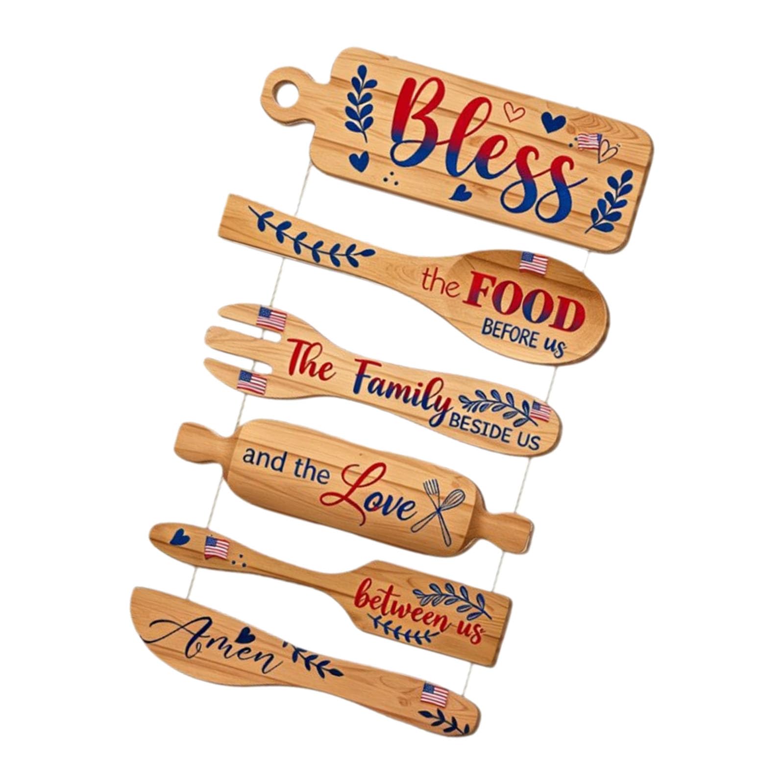 Oxxggkao 4Th of July Patriotics Door Decorations, Independence Day Welcome Sign Decors Door Hangers Wreath for Memorial Day Decors Memorial Front