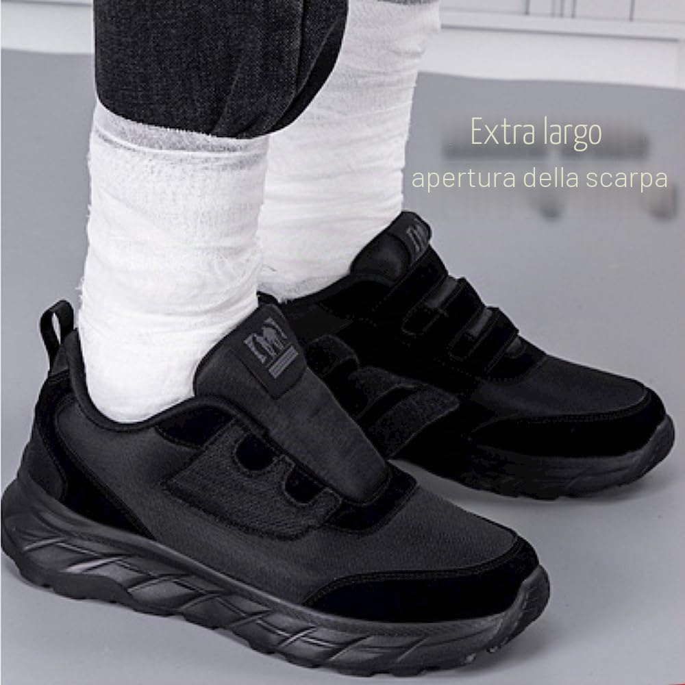 Scarpe per Diabetici Uomo Scarpe per Diabetici Donna Extra Larghe Pantofole Uomo Ortopediche Senza Lacci Sneaker