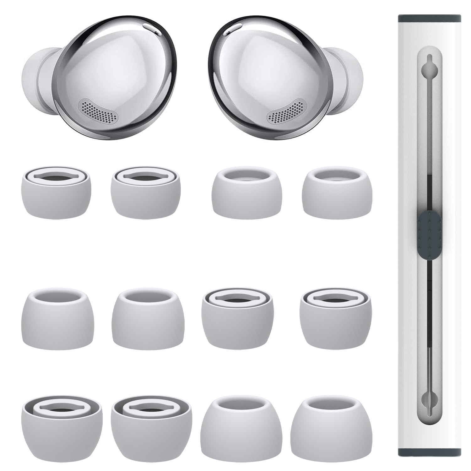 6 Pairs Replacement for Samsung Galaxy Buds Pro Headphones, Eartips Silicone Tips Earbuds Set for Samsung Galaxy Buds Pro Headphones Fit in Case Ear