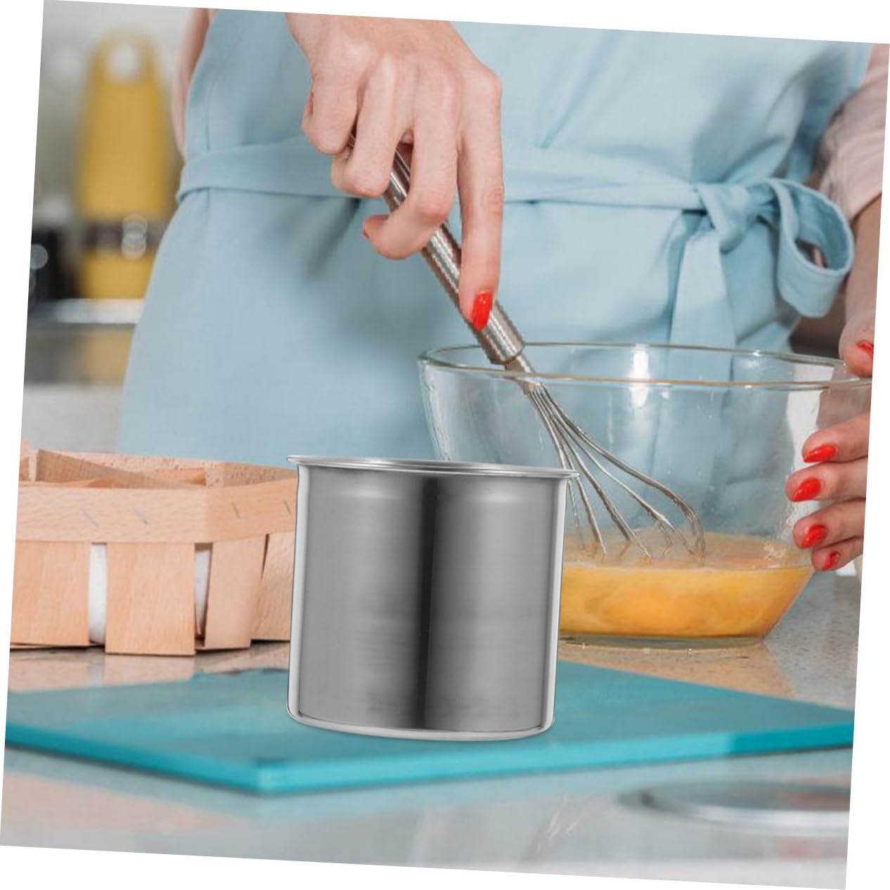 Cabilock Lot De 5 Tasses À Mesurer De Cuisine Robustes En Acier Inoxydable À Large Ouverture Outil De Cuisson Facile À Utiliser 3 Pièces X 5