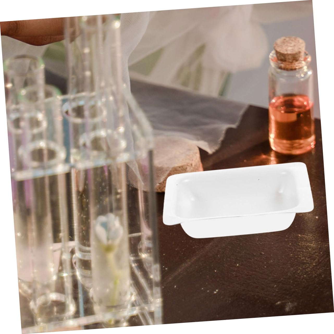 SOLUSTRE 250pièces Plateaux De Pesée De Récipients Pour Mesure De Poudres Et Liquides Ustensiles De Laboratoire Pratiques Et Empilables Pour Transferts Et Stockage