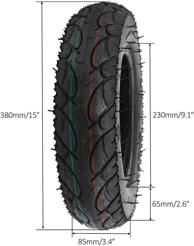 3.50-8 3.5-8 3.5x8 Street Tire Tubeless with Inner Tube TR87 Bent Valve Stem Tyre Tube Combo Replacement for Electric Scooter Mini Bike Trail Monkey Bike Z50R Z50A Z50 Z50RD MT50 Off-Road Motorcycle