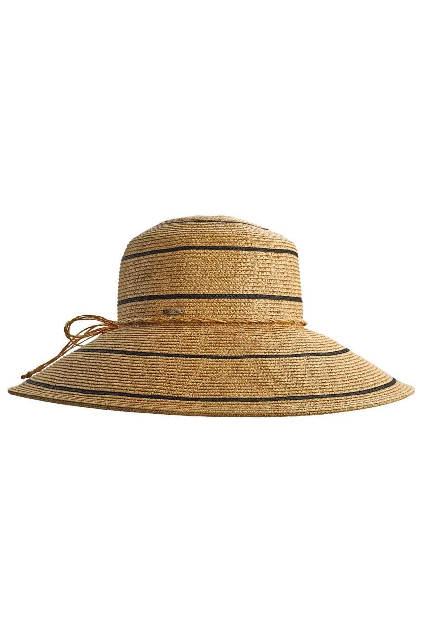 Aubrey Wide-Brim Straw Sun Hat (UPF 50)