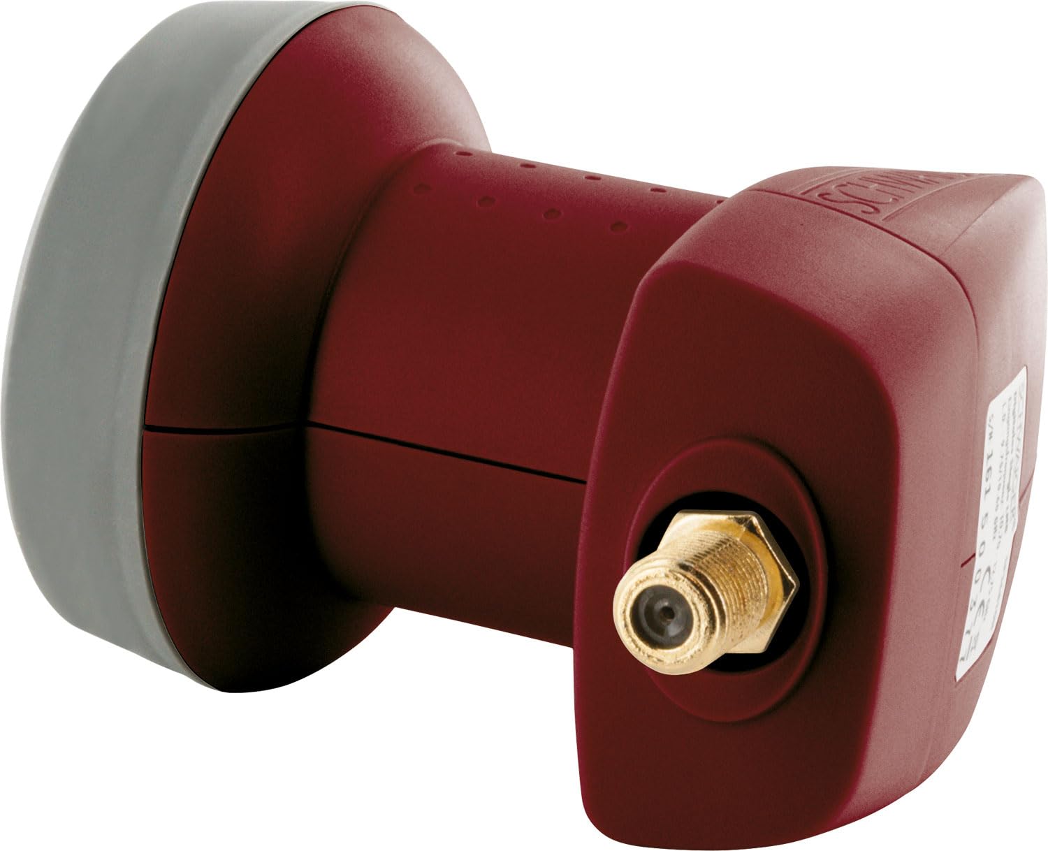 SCHWAIGER 326 Single LNB Low Noise Blockconverter Sun Protect Tapa LNB Digital Resistente al Calor Accesorios para Antenas parabólicas protección contra la Intemperie contactos Dorados Rojo