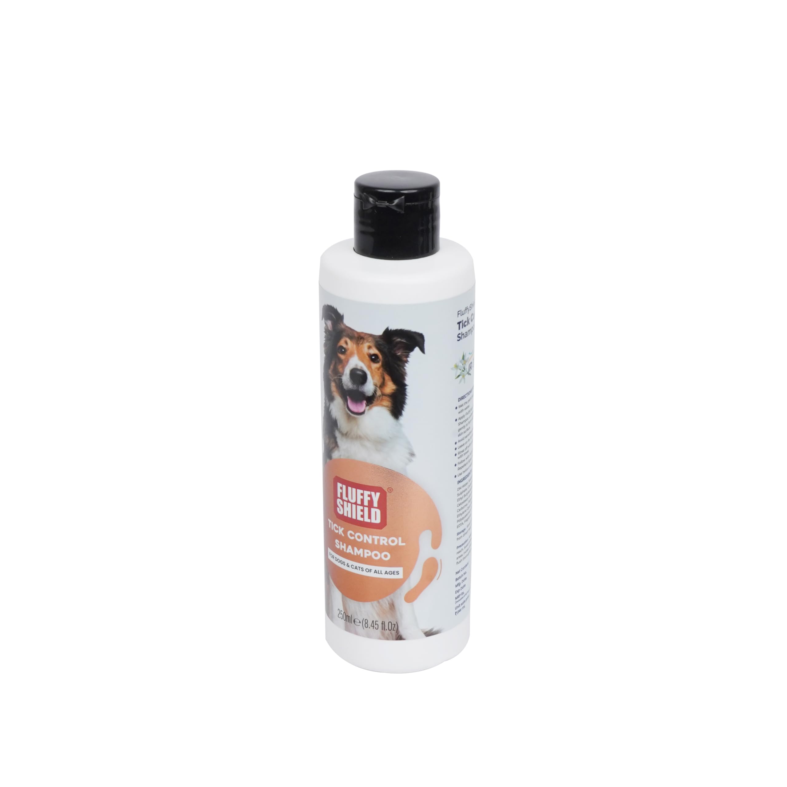 FluffyShield Tick Control Shampoo for Dogs & Cats | IR 3535 Formula by Merck | Long-Lasting Protection Against Ticks & Fleas | Safe for All Ages | 250ML 1