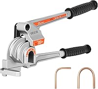 VEVOR 3-in-1 Tube Bender 1/4" 3/8" 1/2" OD - Manual 180° Copper Aluminum Pipe Bender for HVAC AC Auto DIY