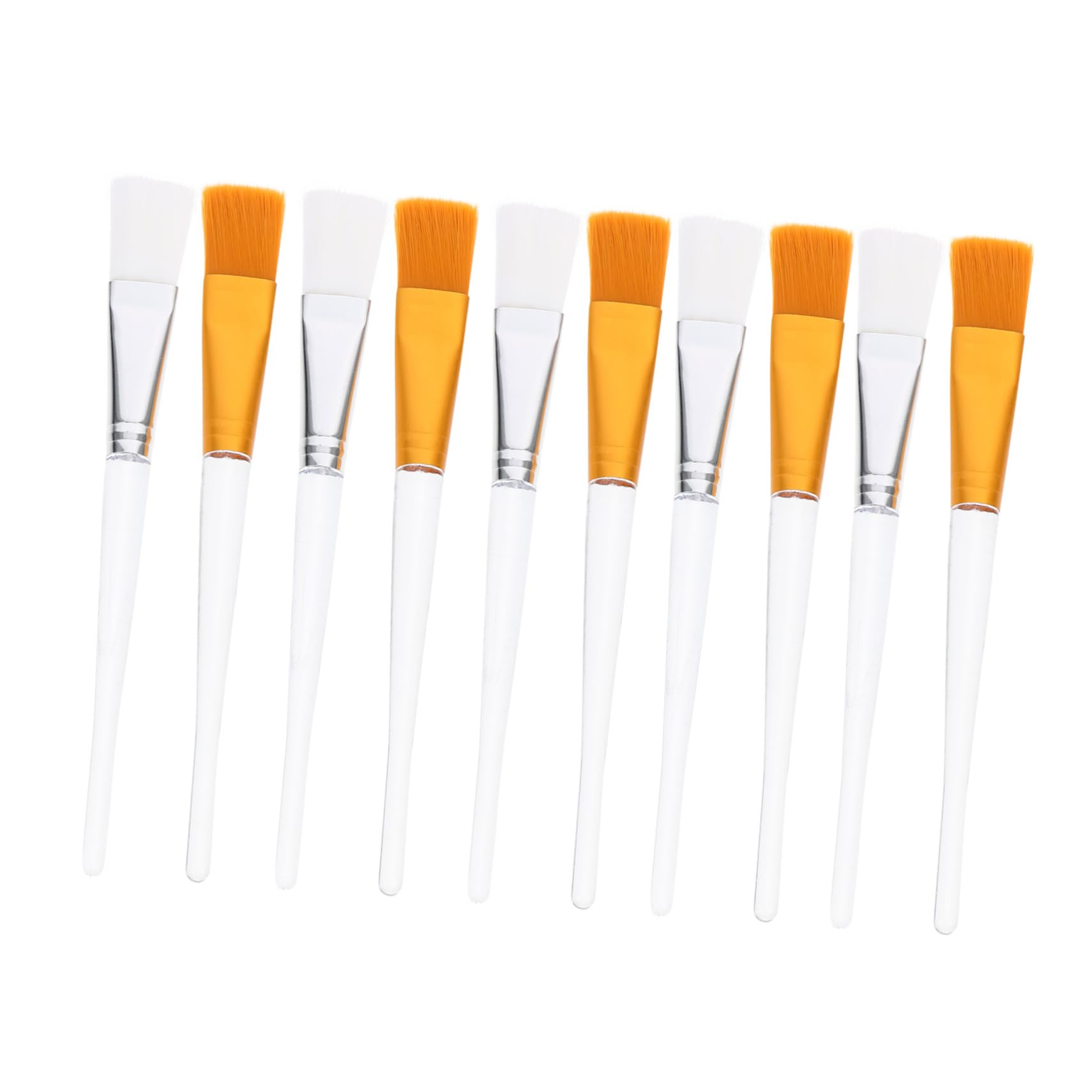SHERCHPRY 10pcs Skin Treatment Facial Mask Brush Transparent Handle Bristles for Gel and Masks Makeup Application and Smoothing Tools