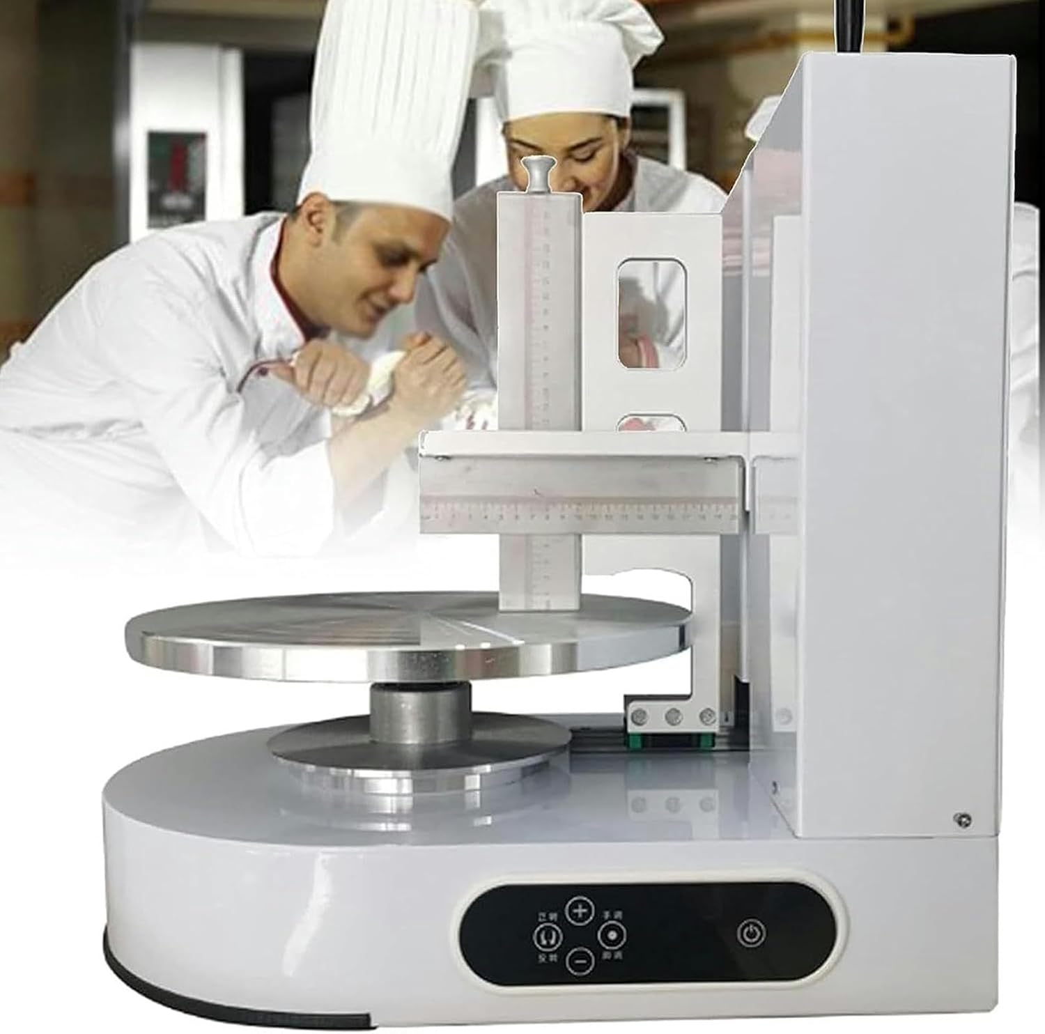 Cake Cream Spreading Coating Machine, Automatic Birthday Cake Decorating Machines Baking Tools Spreading Machine~/