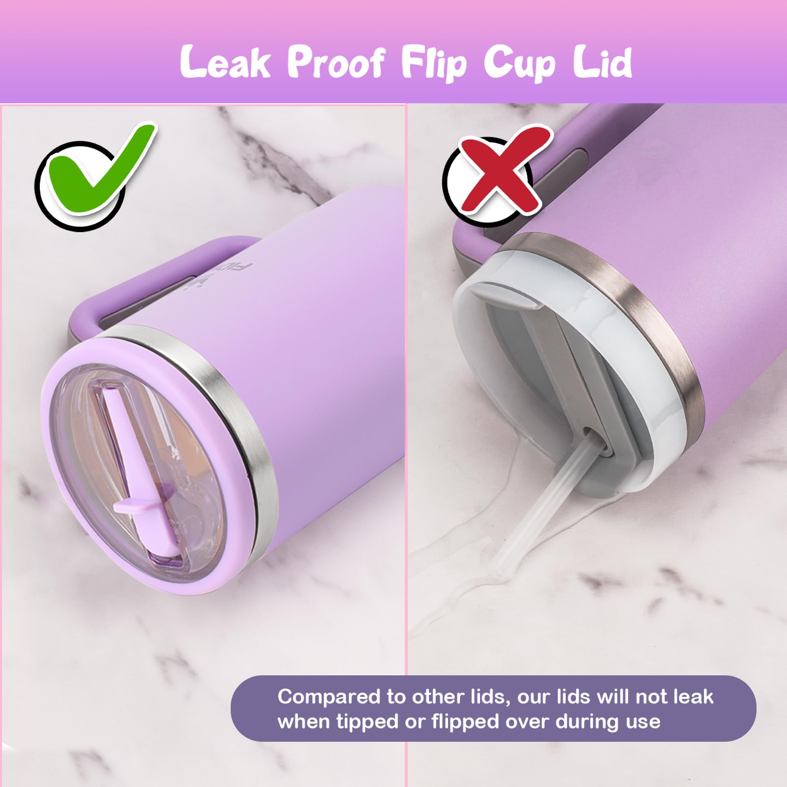 FIDWALL Water Bottle Carrier Bag & Lid Combination, Compatible with Stanley 40oz Tumbler, Spill Proof - Image 3