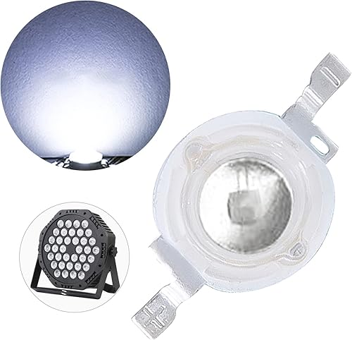 (Paquete de 20) 1W 6500K blanco frío LED perlas, chip LED, bombilla de lámpara LED para luces LED de escenario
