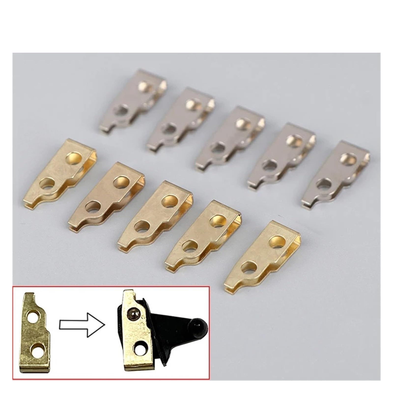 eufeifeiegds 10 STÜCKE for 8504 8509 8148 8591 1919 Elektrische Schneidemaschine Netzschalter Schrapnell Clippers Ersatzteile(Gold)