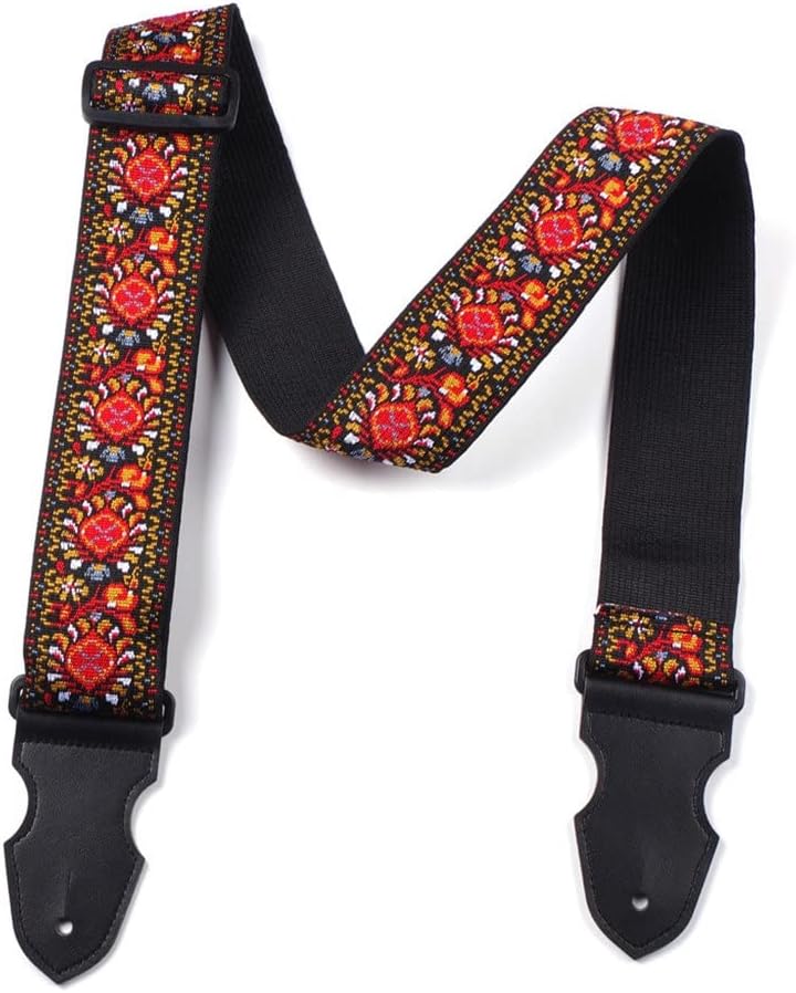 JSEIAJB Adjustable Guitar Strap Cotton Widening and Thickening for Electric Acoustic Wood Bass Belt Cable Buckle Gift