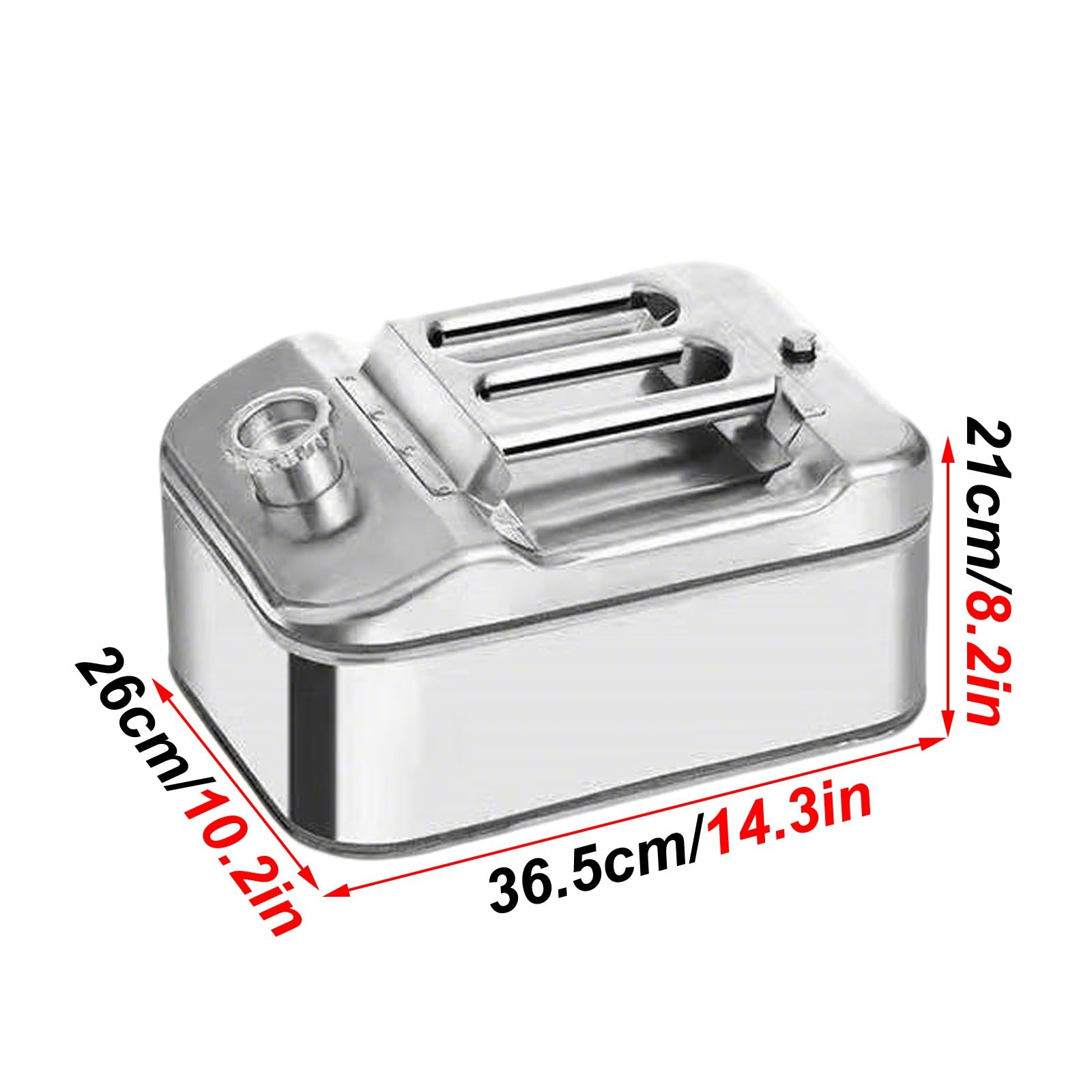 Garrafa Gasolina, Bidon Gasolina, Acero Inoxidable 201, Equipado con Sistema de Boquilla Flexible y Válvula de Alivio de Presión, Ideal para SUV, Vehículos Todoterreno y Viajes por Carretera(10L)