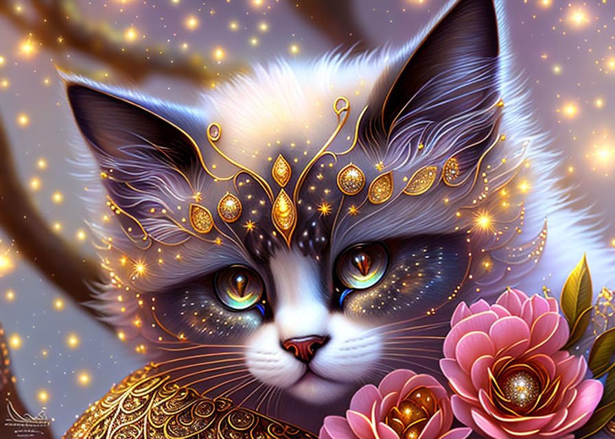 Poster sur toile Meechi art mural filigrane 50 x 70 cm finition premium