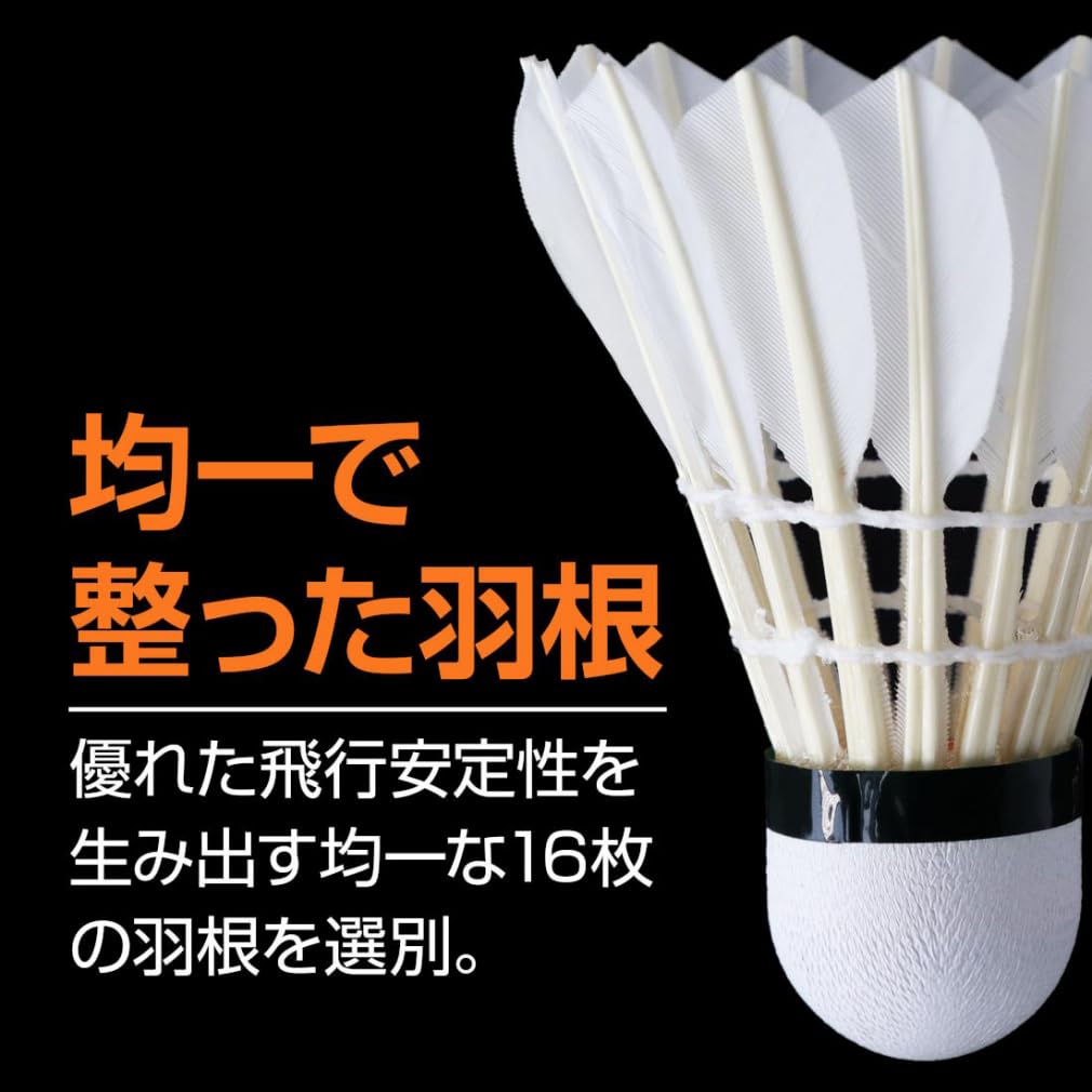 Amazon | TIGORA(ティゴラ) バドミントン 練習用シャトル 水鳥羽根