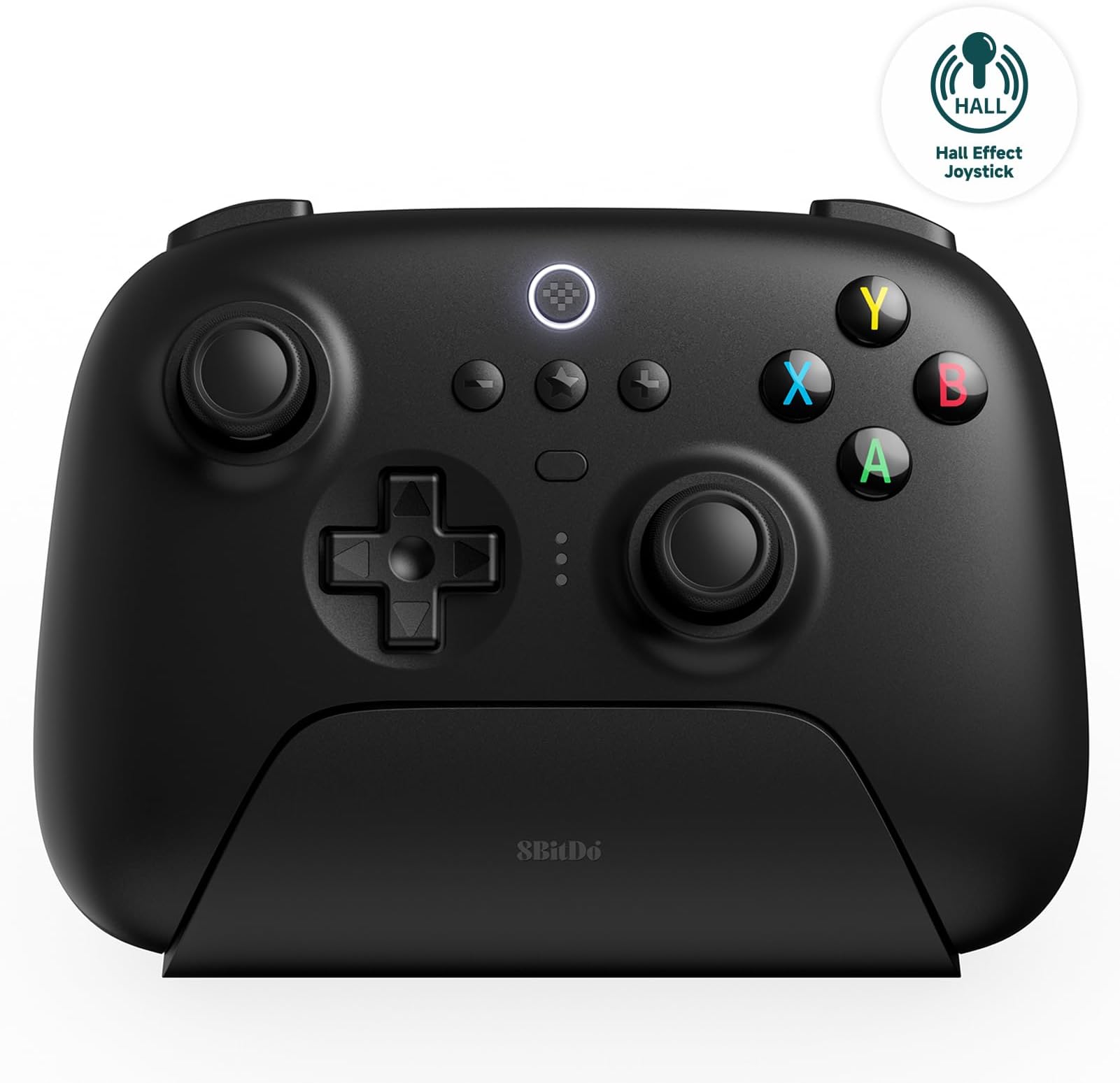 8BitDo Ultimate 2.4Gワイヤレスコントローラー、ホールエフェクトジョイスティックアップデート、PC用の充電ドックを備えたゲームコントローラー、Android、Steam Deck＆Apple (Black)