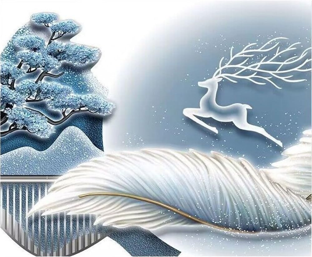 3D-Wandkunst-Dekor – LED-Licht, chinesisches Feng Shui-Wandbild, Skulptur für Heimdekoration, perfekt für Eingang, Flur, Schlafzimmer und Sofa-Hintergrund, Wandbehang