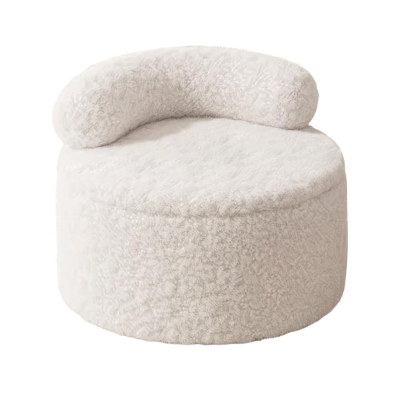 Tabouret de pied ottoman rond avec rangement coffre pour salon et chambre