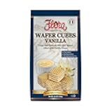 Flora Imported Wafer Cubes Vanilla | Filled, Crispy and Delicate Bite Size Wafers | Filled with Vanilla Cream | Oven Baked | 100% Italian