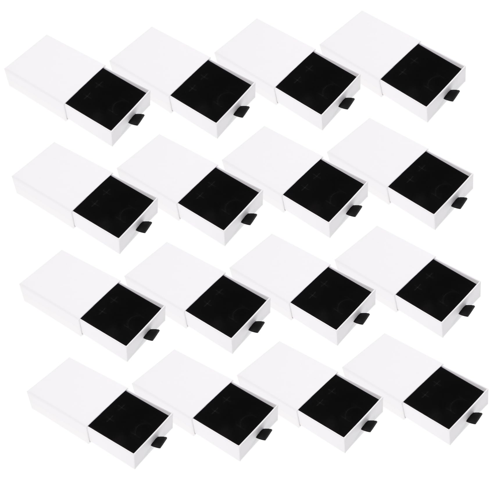 Ornamenti da 20 PCS Scatola di stoccaggio di Gioielli Elegante cassetto Design Collane Orecchini Braccialetti Anelli Braccialetti Ci pendanti per l'organizzazione e i Regali Ornamenti