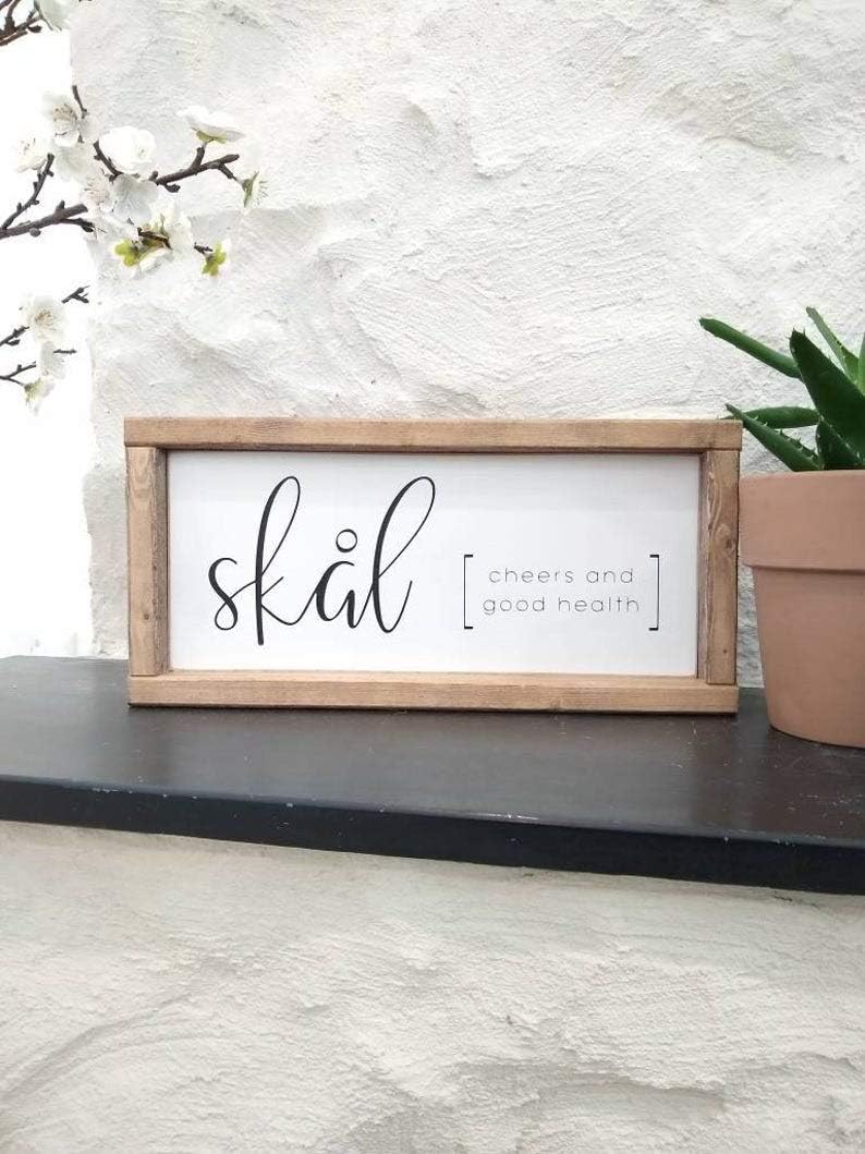 Tamengi Skål Sign Skål Skal Viking Gift Swedish Gift Danish Decor Norwegian Cheers Finland Denmark Sweden Scandinavian Gift Koselig Danish Heritage Color56 8*12in