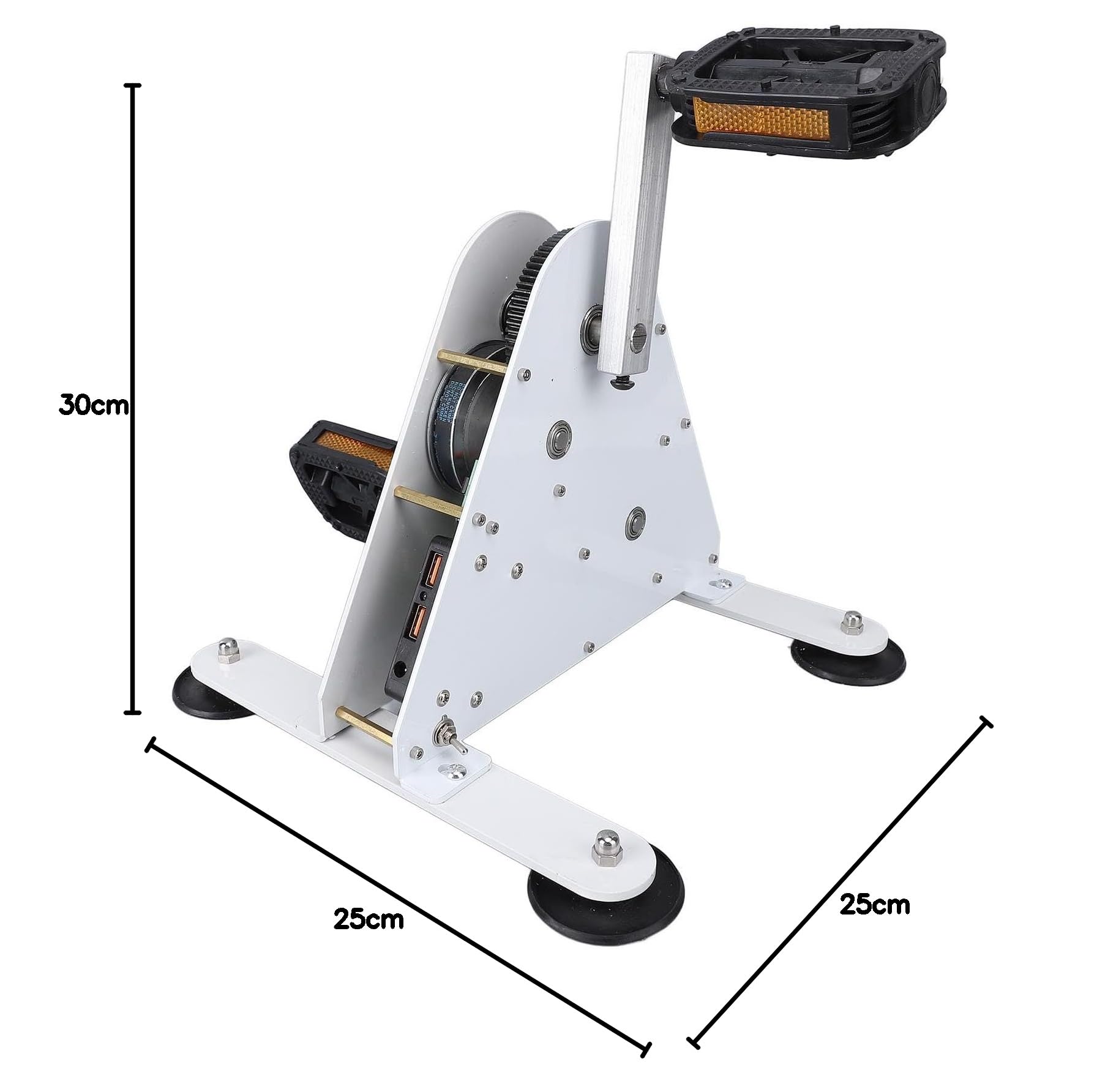 Generatore di Pedali, Generatore di Manovella Portatile 50 W, Alimentatore di Backup di Emergenza 2000 MAh con USB Integrato, Interfaccia DC 1-35V, Facile Trasportare