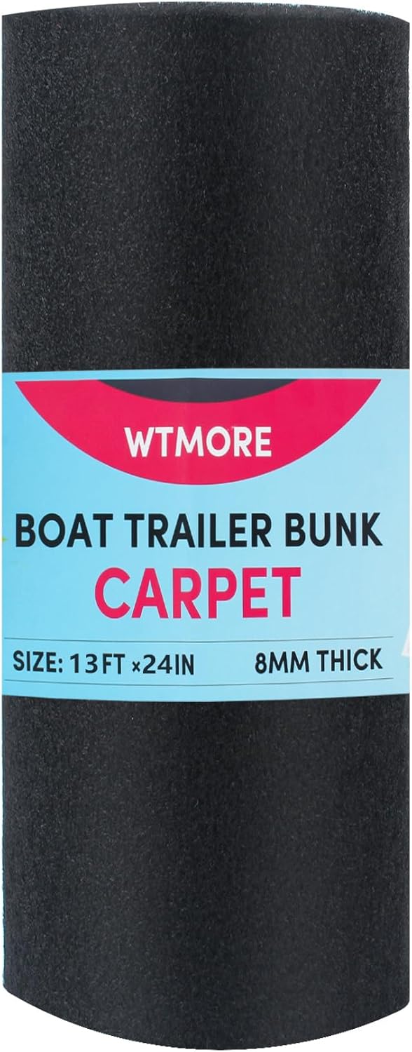 Boat Trailer Bunk Carpet,Outdoor Polyester Marine Bunk Carpet for Boats Trailers or Jet Ski Ramps (6 Size,4 Color,1Pack,2Pack)